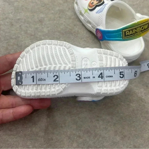 CROCS Kids Classic Rainbow High Toddlers White Slip On Shoes Size C5 Toddler - Picture 12 of 13